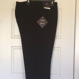 Ava & Viv cropped black trousers NWT